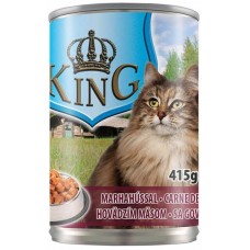 Консервы King Cat Beef для взрослых кошек с говядиной 415г 