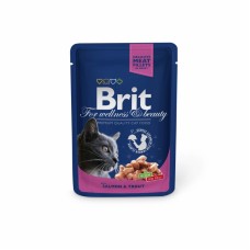 Brit Premium пауч для кошек с курицей и индейкой 100 г.