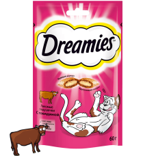 Dreamies подушечки для кошек с говядиной 60 г.