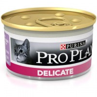 Pro Plan Delicate для кошек с чувствительным пищеварением с индейкой 85 г.