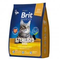 Brit Premium Cat Sterilised Duck & Chicken с уткой и курицей для взрослых стерилизованных кошек