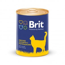 Brit Premium консервы для кошек всех пород Мясное ассорти с потрошками 340 г.