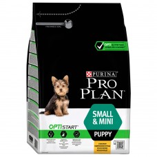 Pro Plan Optistart для щенков мелких и карликовых пород с курицей