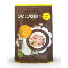 Petboom корм сухой для кошек с птицей и рисом