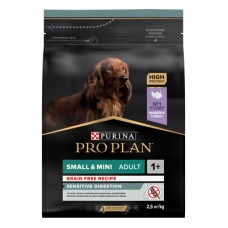 Pro Plan Grain Free для взрослых собак мелких пород чувствительным пищеварением беззерновой с индейкой