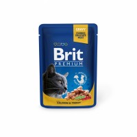 Brit Premium пауч для кошек с лососем и форелью 100 г.
